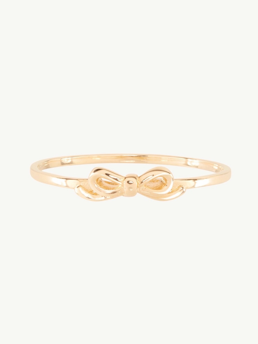 Catbird Toy Bow Gold Stacking Ring